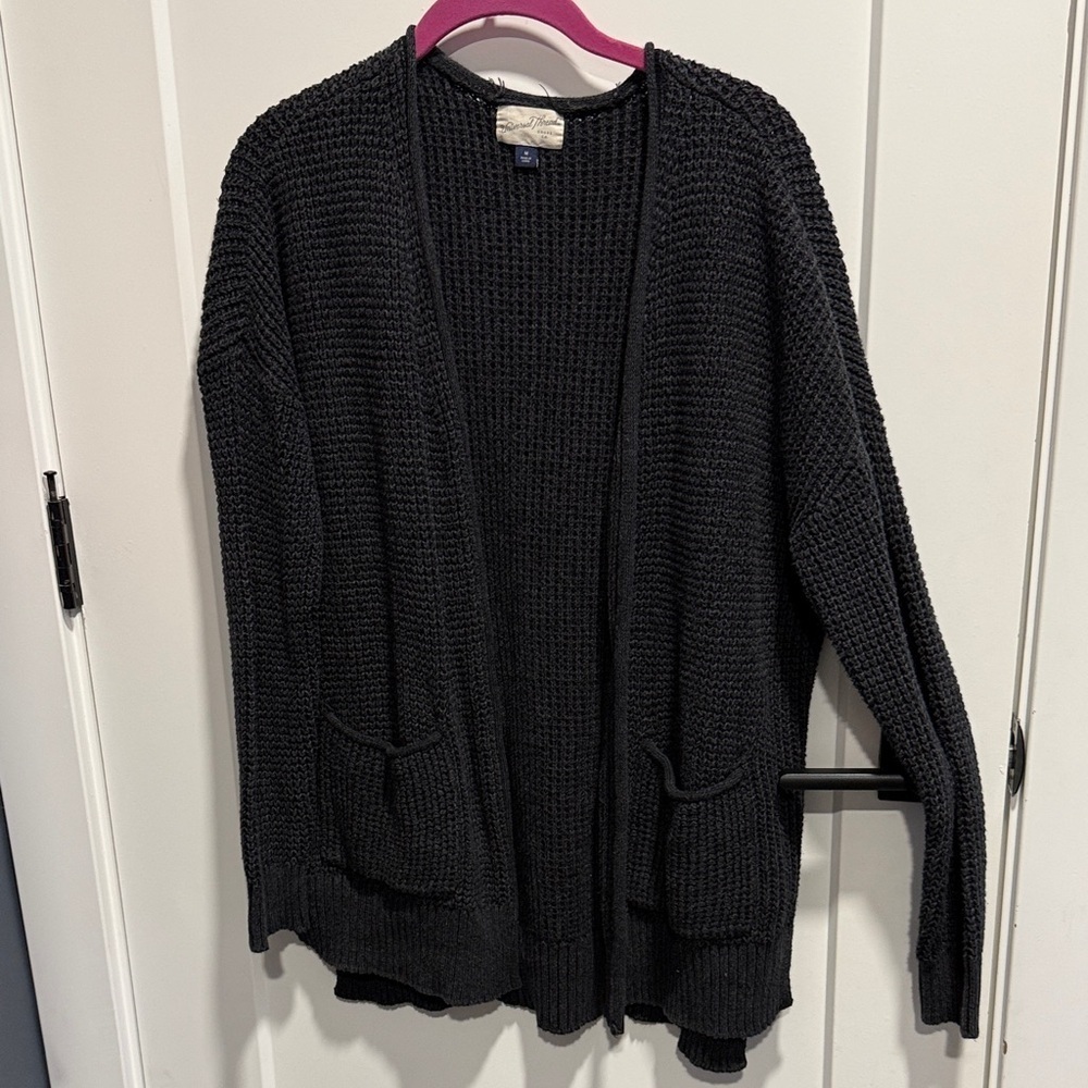 Universal Thread Gray Open-Front Cardigan 100% Cotton